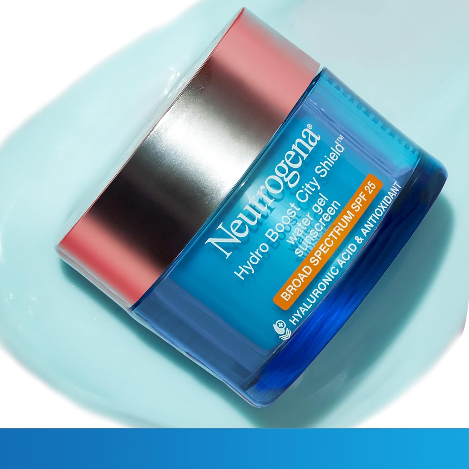 Buy now Neutrogena Hydro Boost City Shield Water Gel Face Moisturizer with Broad Spectrum SPF 25, Hydrating Facial Sunscreen with Hyaluronic Acid, Oil-Free and Non-Comedogenic Face Lotion, 1.7 oz at indiglob india