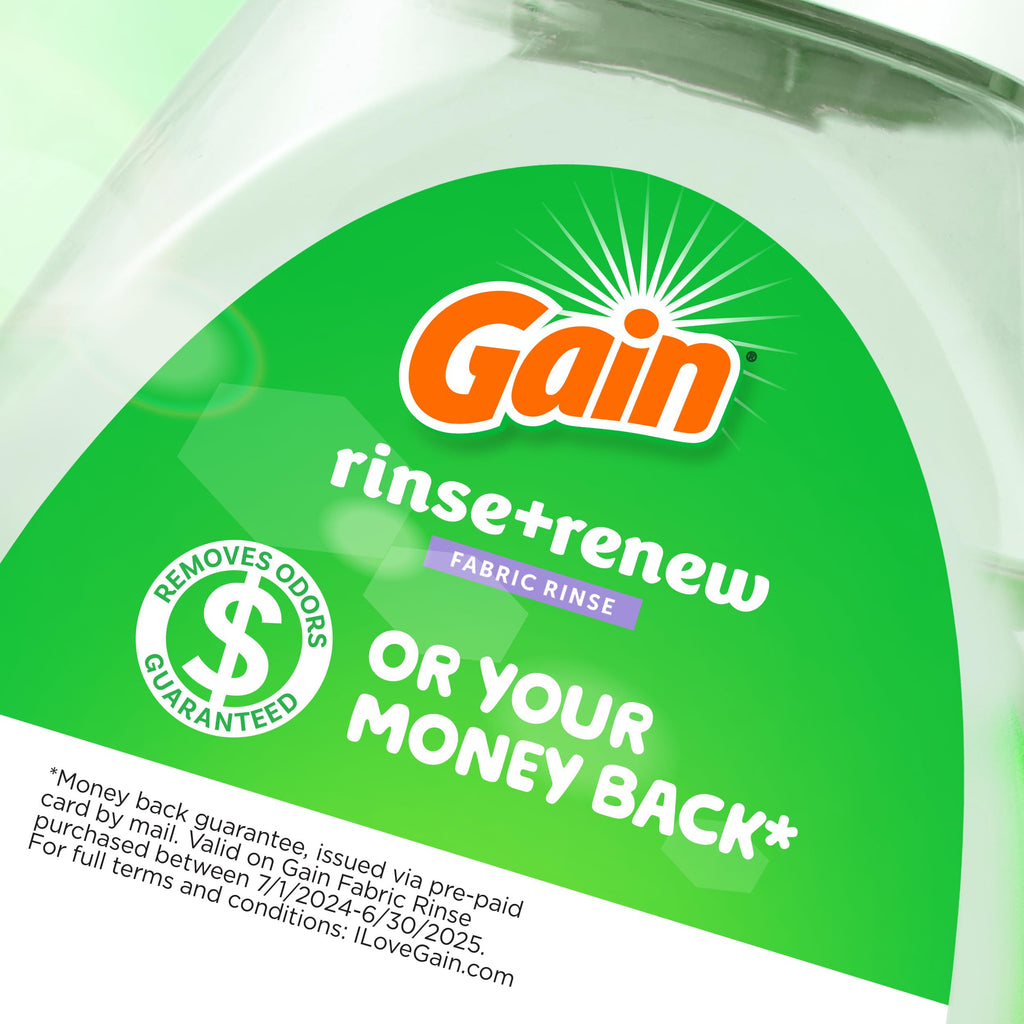 Gain Fabric Rinse and Renew Laundry Odor Remover, Dewdrop Dream Scent, 48 fl oz