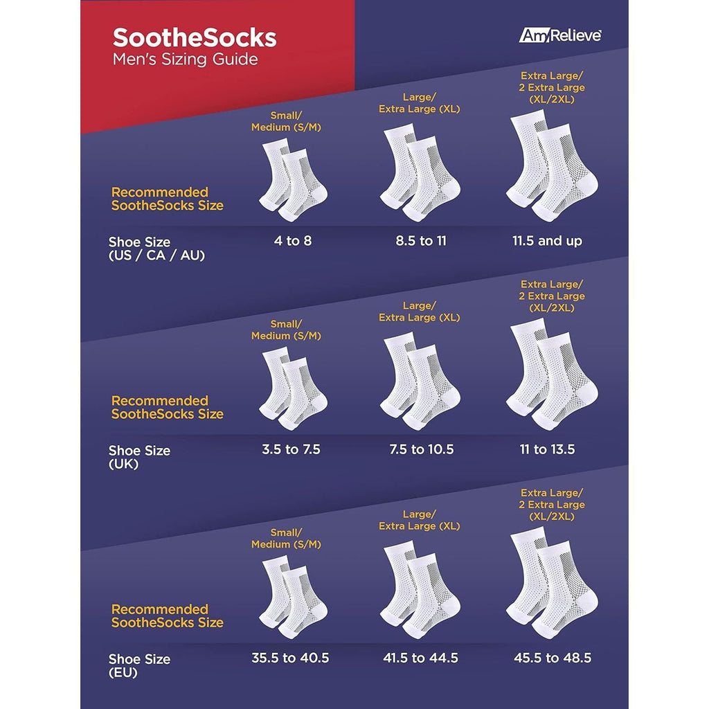 Buy now AmRelieveÂ® Soothesocks Compression Socks, Support Socks for Women Compression and Men, White at indiglob india