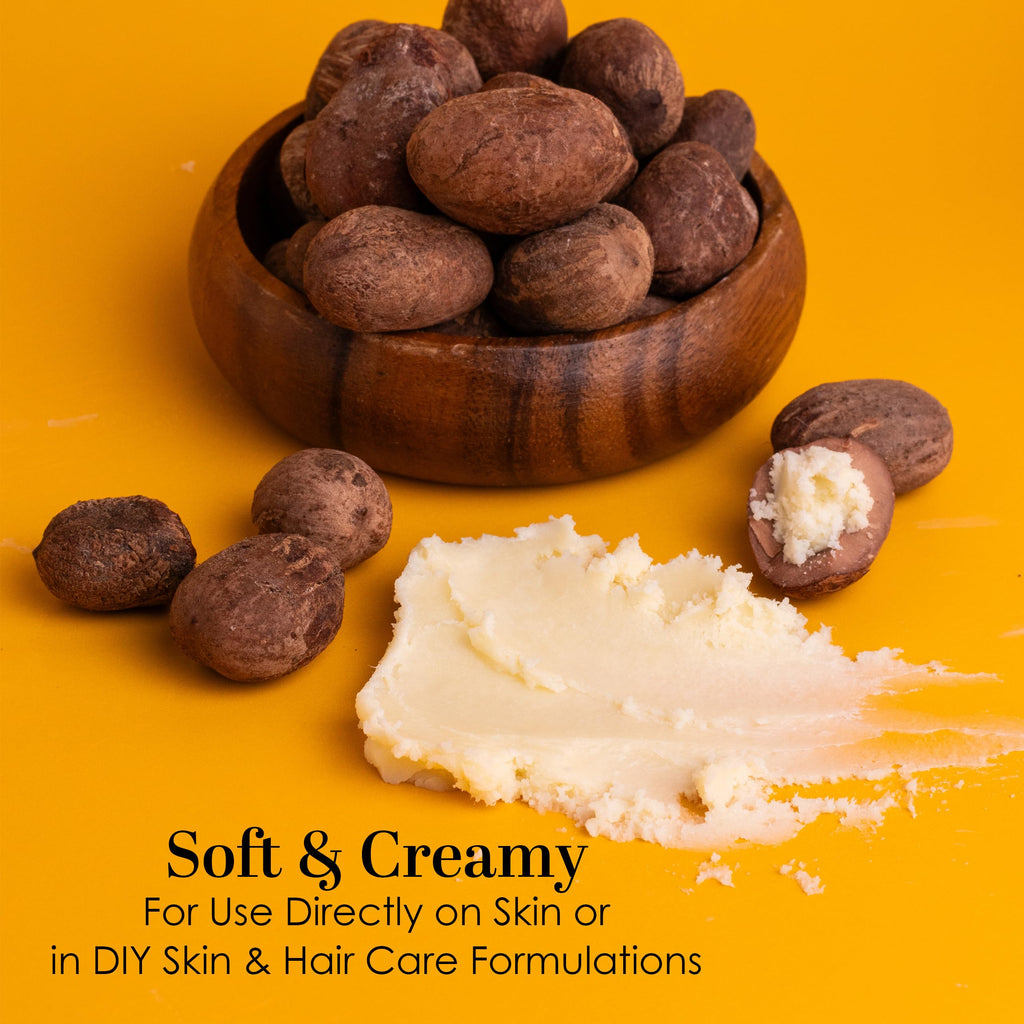 Buy now Raw Shea Butter - 100% Pure African Unrefined Shea Butter for Hair | Skin Moisturizer for Face and Body | with Natural Smoky Scent | Use for Soap Base, DIY Whipped Lotion, Lip Balm - 8 oz Block at indiglob india