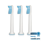 Buy now Philips Sonicare Genuine Sensitive Replacement Toothbrush Heads for Sensitive Teeth, 3 Brush Heads, White, HX6053/64 at indiglob india