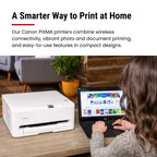 Canon PIXMA TS6520 Wireless Color Inkjet Printer, Duplex Printing, Copier/Scanner, 1.42" OLED Display, Compact, White