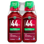 Buy now Vicks Formula 44 DM Cough & Congestion Liquid, Over-The-Counter Medicine, Day or Night, Cough Syrup, Powerful Cough and Congestion Relief, Cough Suppressant and Expectorant, Berry Flavor, 2x12 FL OZ at indiglob india