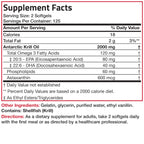 Bronson Antarctic Krill Oil 2000 mg with Omega-3s, 250 Softgels | Heavy Metal Tested, with EPA, DHA, Astaxanthin and Phospholipids, Non-GMO, Gluten Free, Soy Free