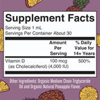 MARYRUTH'S Megadose Vitamin D3 Drops, Vitamin D 4000 IU, Vegan, 30 Servings | USDA Organic, Immune Support & Bone Health, Vegan, Gluten Free, Non-GMO