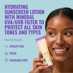 Good Molecules Moisturizing Rich Face Sunscreen Broad Spectrum SPF 30, 1 oz | Hydrating mineral sunscreen lotion with zinc oxide. Broad spectrum UVA/UVB protection for all skin tones and types.
