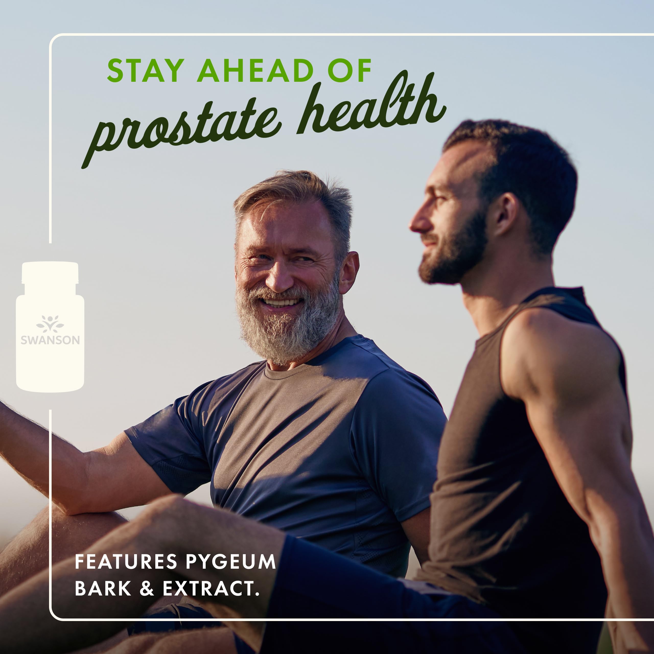 Swanson Pygeum Prostate Herbal Supplement, 100 Capsules | For Men over 40 Seeking Prostate, Bladder, and Urinary Tract Support, Combines Pygeum Bark and Pygeum Extract, Non-GMO