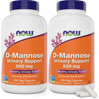Now Foods D-Mannose, 120 Caps 500 mg (Pack of 3)