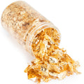 10g Metallic Foil Flakes, Gold Leaf Flakes, Gold Foil Flakes for Resin，for Nail Art, Painting, Crafts, Jewelry Making, DIY Crafts, Slime and Resin Jewelry Making