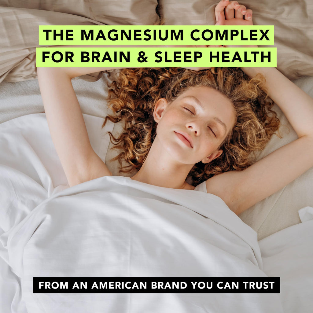 AMANDEAN Magtein Magnesium Complex: L-Threonate, Glycinate, Malate, 90ct | Magnesium L-threonate and glycinate + magnesium malate; 270mg elemental magnesium supplement; sleep, calm