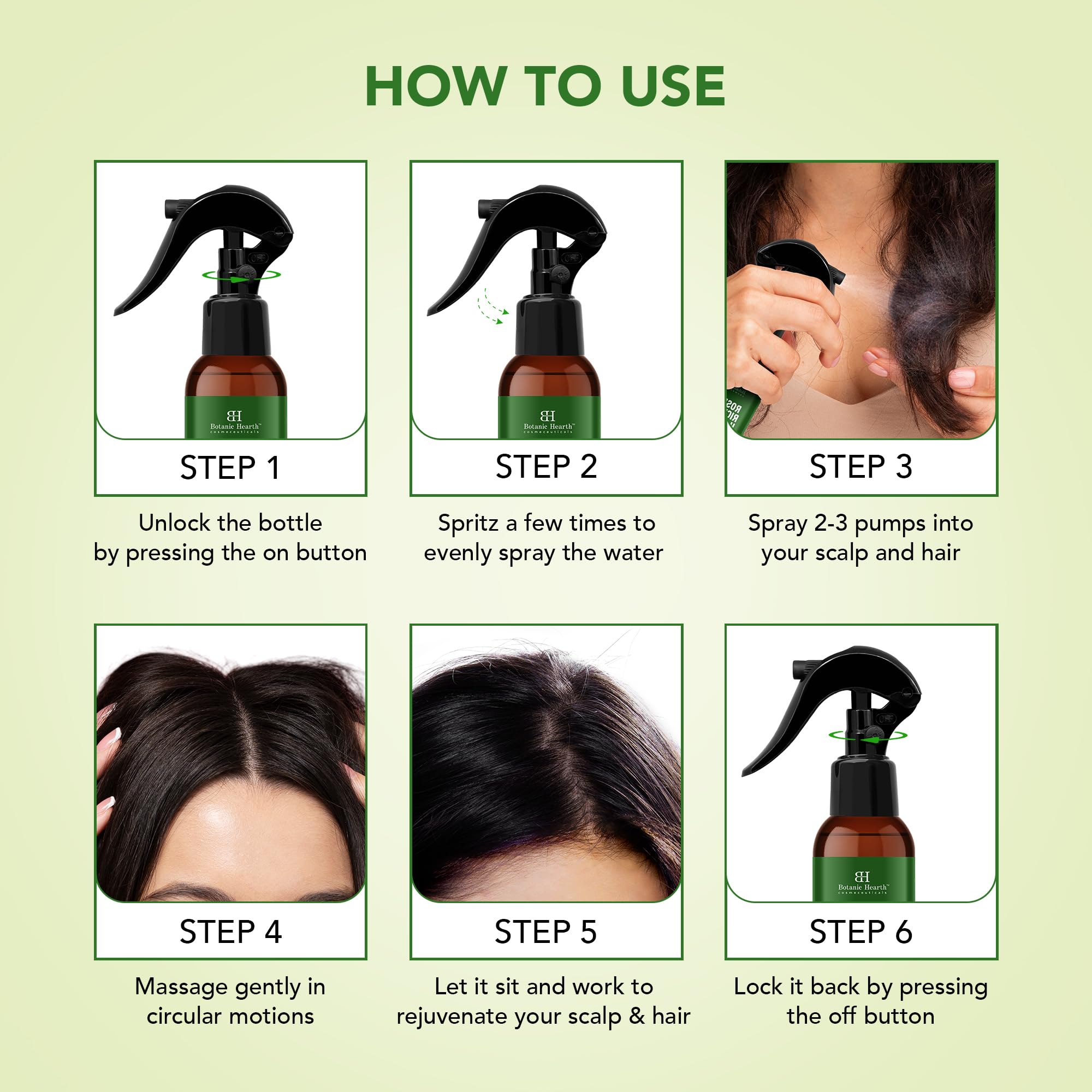 Botanic Hearth Rosemary & Rice Water Hair Growth Spray - 6.8 Fl oz | Leave In Conditioner, Root Enhancer, Korean Scalp Treatment, Anti-Itch & Hair Strengthening Spray Suitable for Women & Men