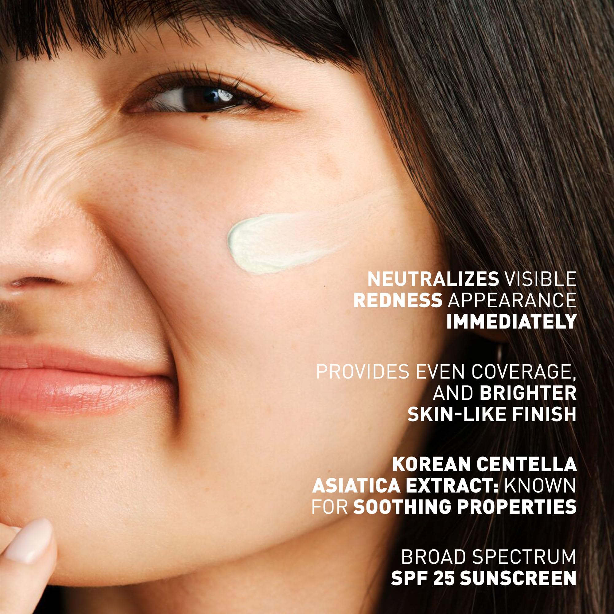 Erborian CC Red Color-Correcting Cream with SPF 25, Korean Skincare | Primer, neutralizes redness, calming, lightweight, evens tone, soothing, blurring, buildable, everyday wear, green pigment