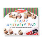 Buy now Melissa & Doug Deluxe Letters and Numbers Wooden Stamp Set ABCs 123s With Activity Book, 4-Color Stamp Pad - FSC Certified at indiglob india
