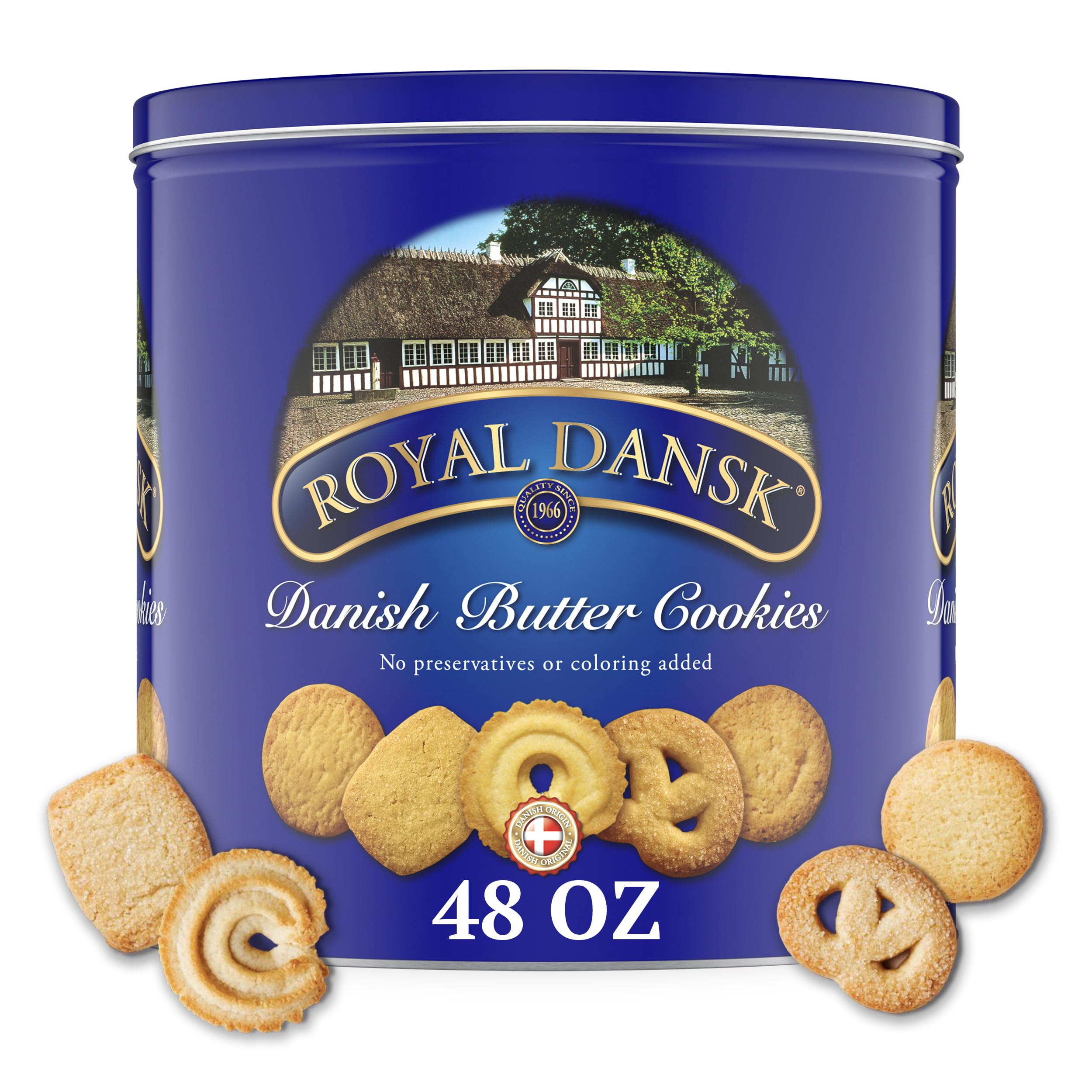 Buy now Royal Dansk Danish Butter Cookies, Premium Assorted Cookies in Gift Tin, Great for Sharing and Gifting, 12 oz at indiglob india