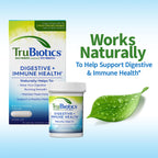 TruBiotics Probiotics for Digestive & Immune Health, Supports Regularity & Helps Relieve Abdominal Discomfort, Gas & Bloating, 2 Clinically Studied Probiotic Strains, Plus Prebiotics, 30 Capsules