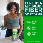 Benefiber Chewable Prebiotic Fiber Tablets, Assorted Fruit Flavors, 100 Ct | Plant-based Prebiotic Fiber, Supports Gut Health by Nourishing Good Gut Bacteria, GLP-1 Support for Digestive Health