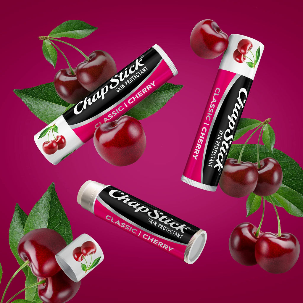 Buy now ChapStick Classic Cherry Lip Balm Tube, Flavored Lip Balm for Lip Care on Chafed, Chapped or Cracked Lips - 0.15 Oz (Pack of 12) at indiglob india