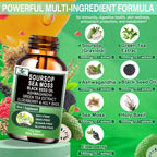 Soursop Drops,Soursop Bitters Liquid with Sea Moss Black Seed Oil Green Tea Extract Ashwagandha Elderberry Holy Basil-Multimineral&Vitamins Superfood Drops for Immune&Digestive & Cell Support
