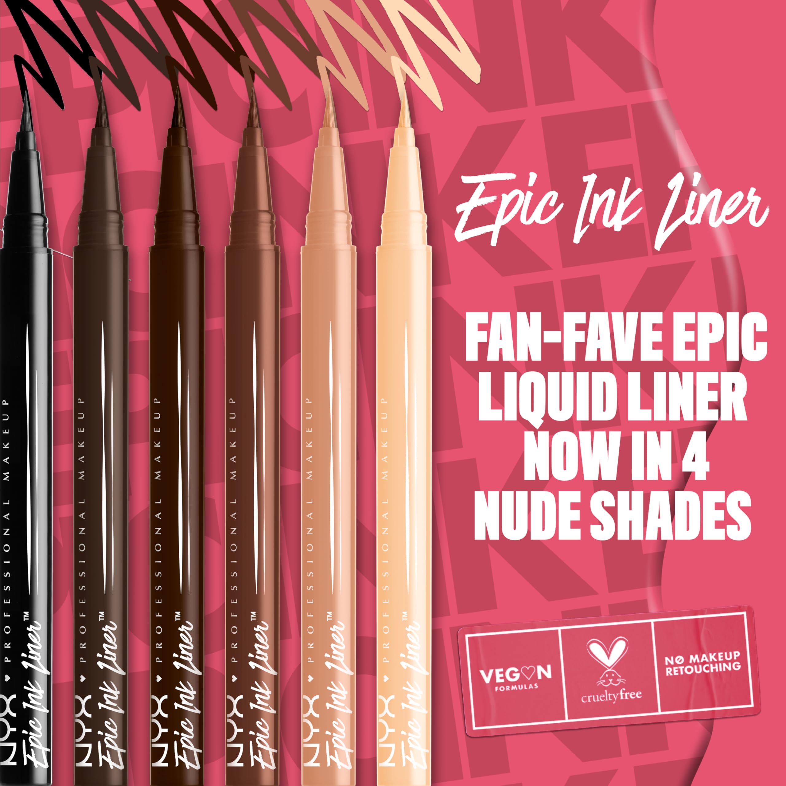 Buy now NYX PROFESSIONAL MAKEUP Epic Ink Liner, Waterproof Liquid Eyeliner with Vegan Formula - Dark Chocolate (Dark Brown Matte) at indiglob india