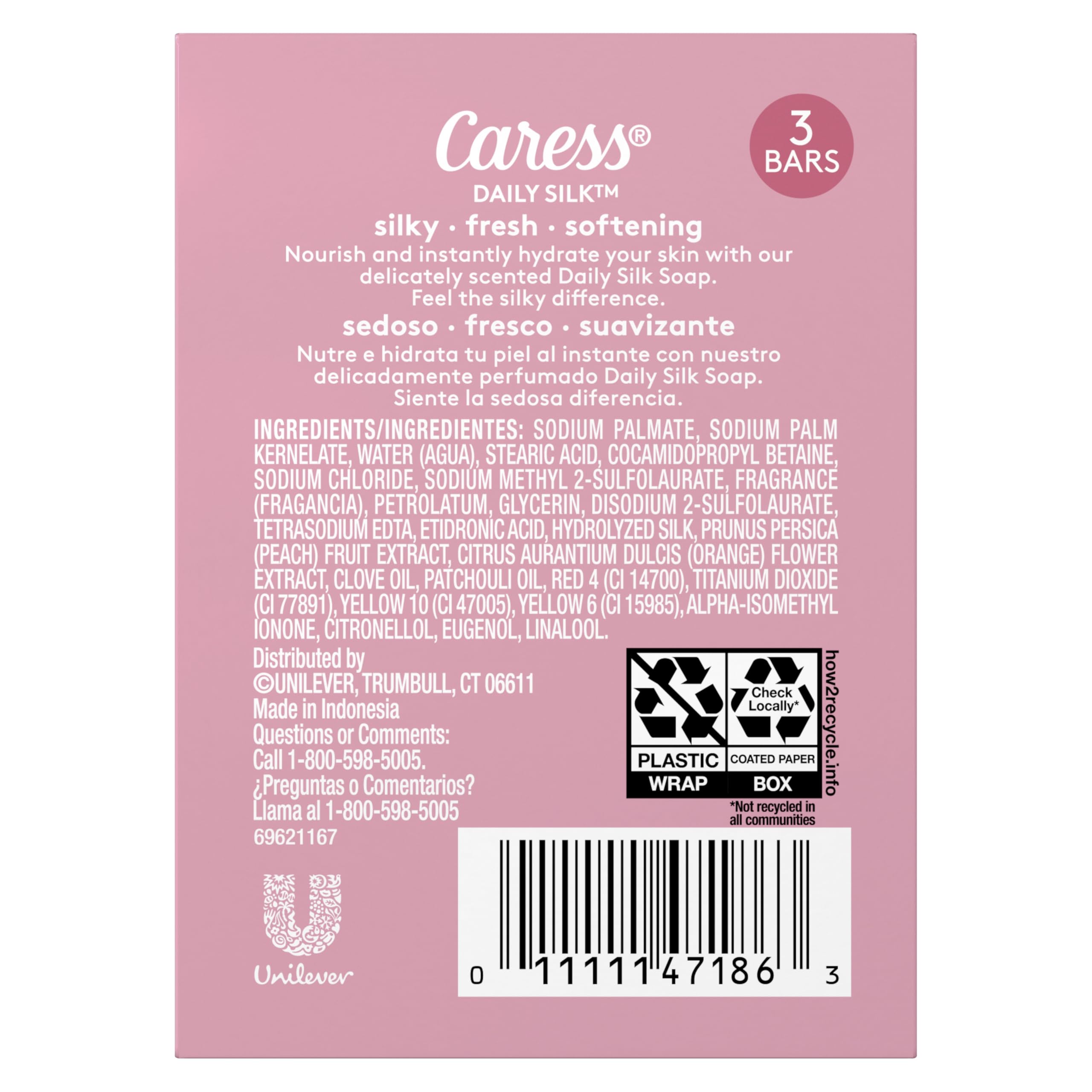 Caress Beauty Bar Soap For Noticeably Silky Soft Skin Daily Silk Extract and Floral Oil Essence 3.15 oz 3 Bars