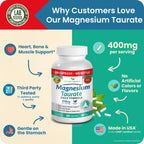 Magnesium Taurate 400mg – High Absorption for Sleep, Heart Health & Calm