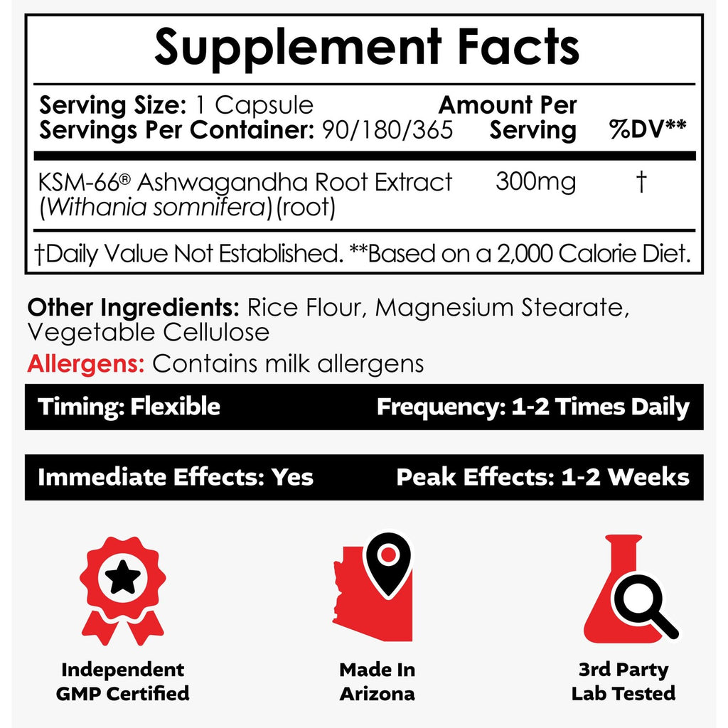 Nootropics Depot KSM-66 Ashwagandha Capsules | 300mg | 180 Count | Withania somnifera Extract | Ayurvedic Herb | Adaptogen Supplement | Stress + Promote Relaxation* | Energy, Memory + Focus*