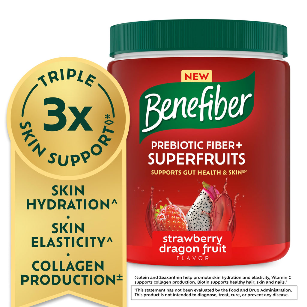 Benefiber Prebiotic Fiber + Superfruits, Strawberry Dragon Fruit, 8.8 oz