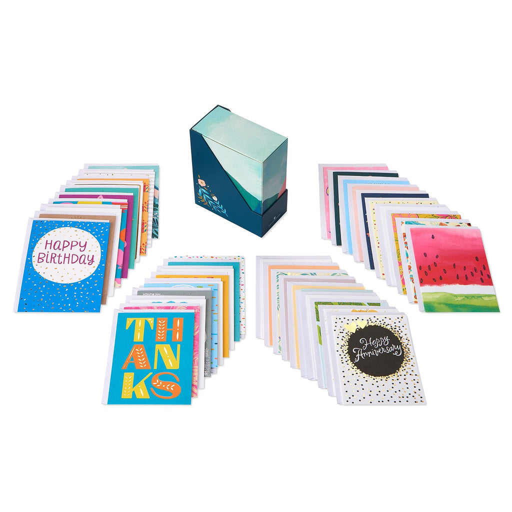 American Greetings 41-Count All-Occasion Greeting Card Pack, Assorted Colorful Designs