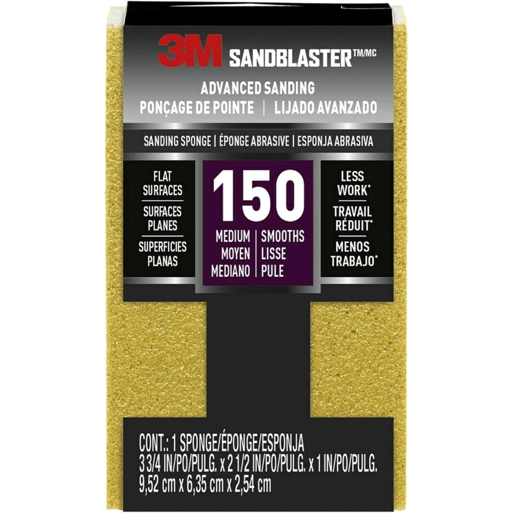 Buy now 3M 20908-150 SandBlaster Bare Surfaces Sponge, 150-Grit 150 Grit Gold 150 Grit at indiglob india