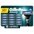 Gillette Mach3 Men's Razor Blades, 15 Blade Refills