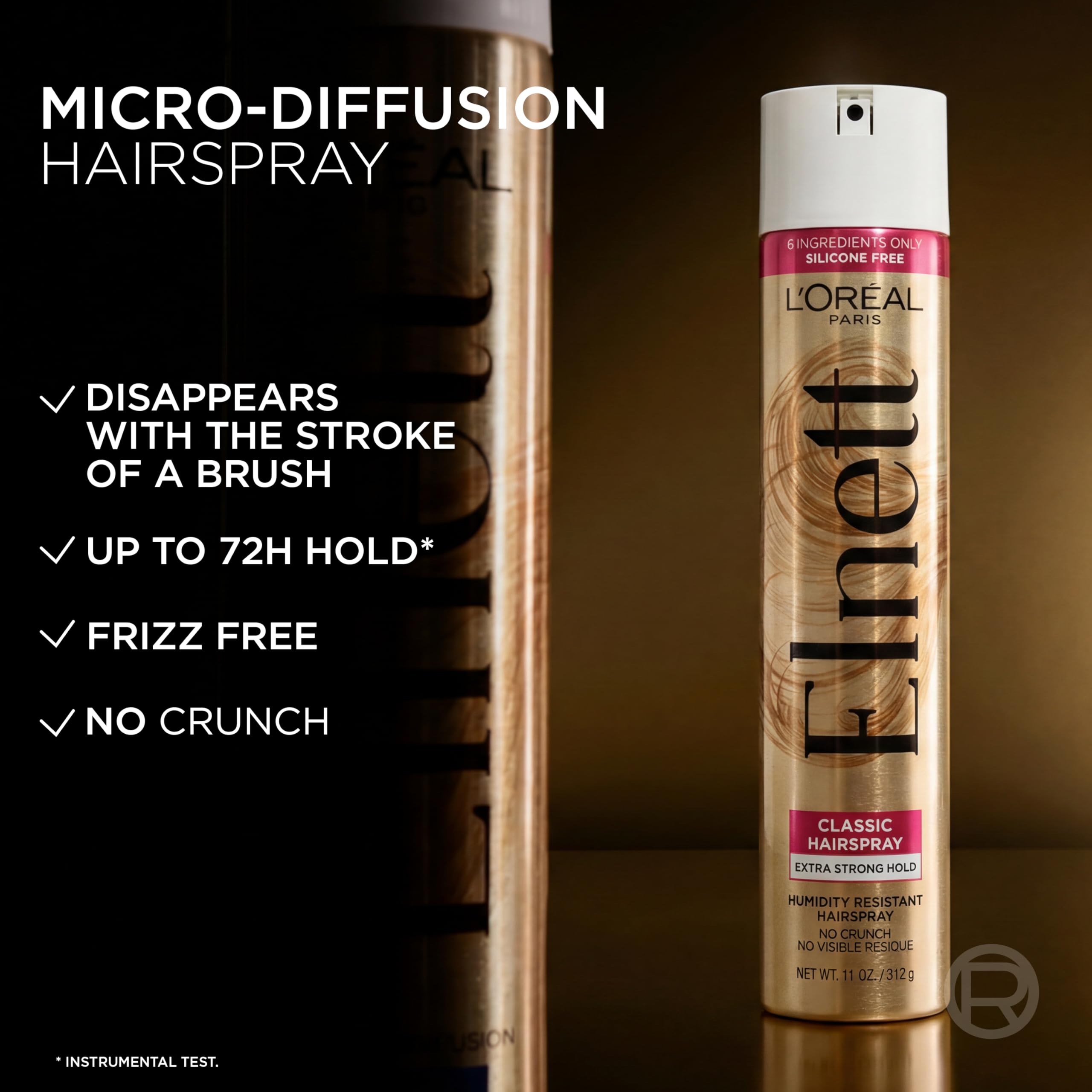 L'Oreal Paris Elnett Satin Hairspray Extra Strong Hold Travel Size 2.2 Ounce (1 Count) (Packaging May Vary)