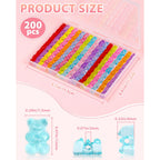 FIVEIZERO 200PCS Clear Acrylic Gummy Bear Beads