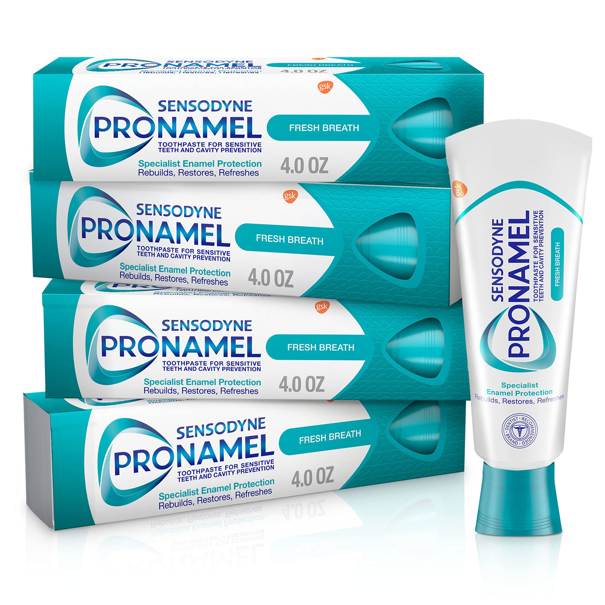 Sensodyne Pronamel Fresh Breath Enamel Toothpaste, 4 oz (4 Pack)
