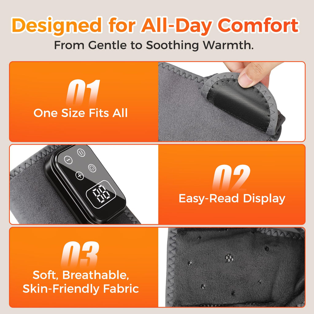 2PCS Foot Renew Massager for Neuropathy, 4-in-1 Cordless & Portable Foot and Ankle Massager for Heel, Arch & Ankle Relief, Foot Massager with 5 Vibration Mode & 5 Heat Levels, Ideal for Home & Travel