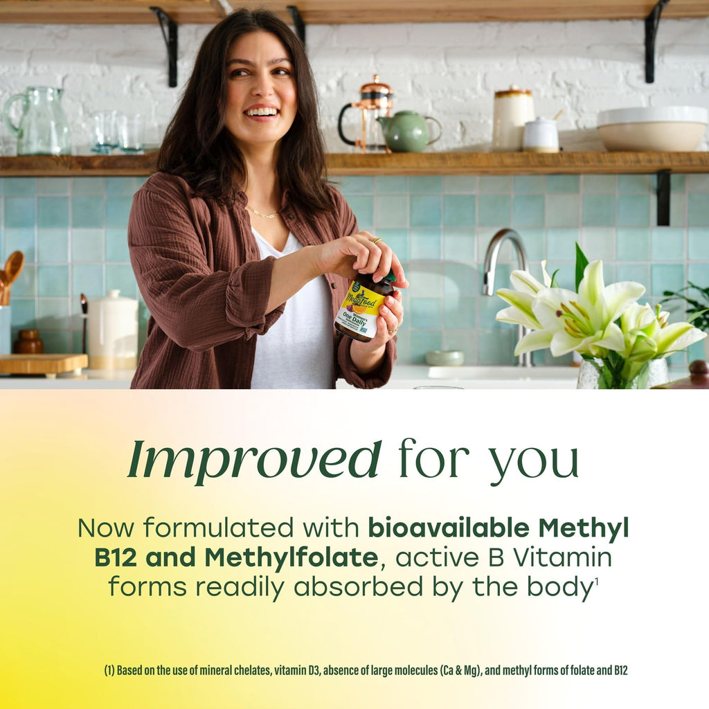MegaFood One Daily Multivitamin for Women with 22 Nutrients, 30 Tablets | Immune Support, Cellular Energy & Healthy Skin & Hair, Methylfolate, Methylated B12, Iron, C, D3, Vegetarian, 30 Servings