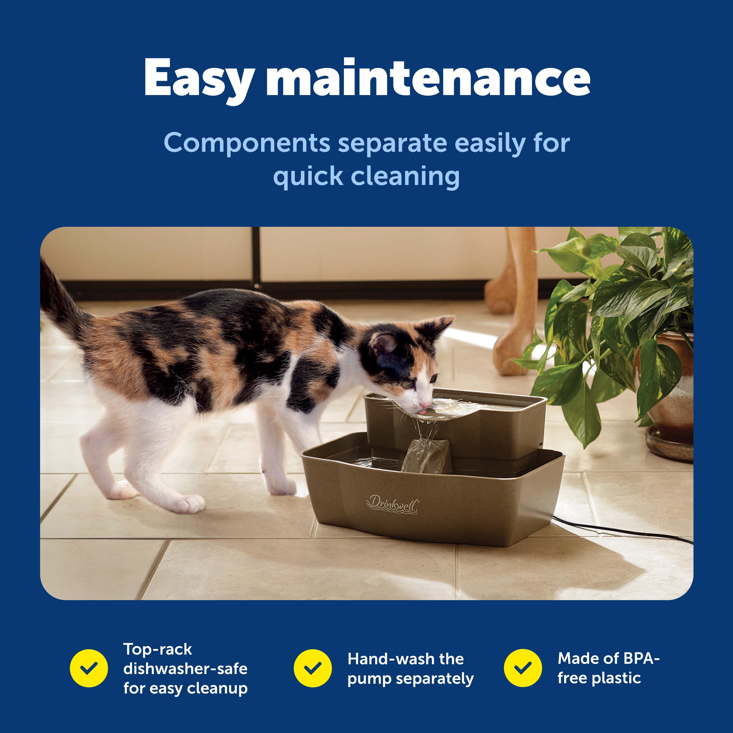 Buy now PetSafe Drinkwell Multi-Tier Pet Fountain - Encourages Hydration for Cats & Dogs - Large-Capacity Waterer - Double Tier - Filtered Fountain with Carbon Filter - 100 oz Water Capacity at indiglob india