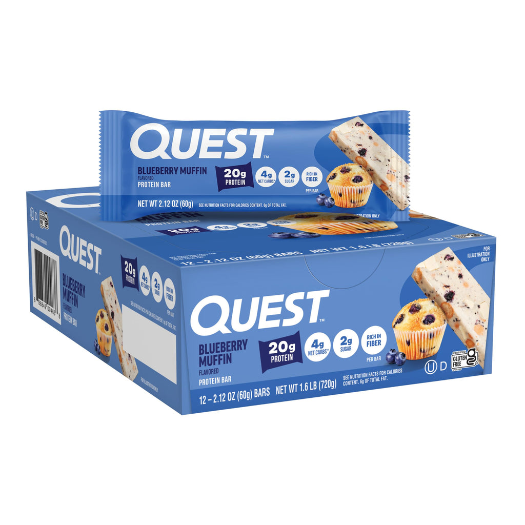 Buy now Quest Nutrition Chocolate Brownie Protein Bar, 20g Protein, 1g Sugar, 4g Net Carb, High Fiber, Gluten Free, 12 Count at indiglob india