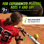 SWINGRAIL Baseball/Softball Hitting Trainer – Swing Trainer Aid for Batting & Hitting Practice – Baseball Training Equipment to Improve Bat Speed, Swing Mechanics, Contact & Timing – For Ages 9 and Up