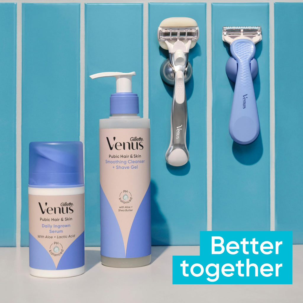 Gillette Venus for Pubic Hair and Skin, Bikini Razors for Women, Women's Razor Handle + 4 Blade Refills