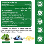 Nature's live Oil of Oregano with Black Seed Oil | 2 in 1 Oregano Supplement for Immune Health, Retains High Concentrated Carvacrol & Thymoquinone, 60 Softgels, 2 Pack
