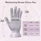 Buy now MIG4U Moisturizing Beauty Gloves Touchscreen Overnight Sleeping Glove for Women Dry Hands, Nighttime Lotion, Eczema, SPA, Cosmetic Treatment, Grey Purple 3 Pairs Size S/M at indiglob india