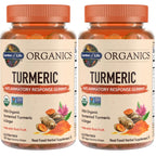Garden of Life Organics Turmeric Inflammatory Response Gummy - 120 Real Fruit Gummies for Kids & Adults, 50Mg Curcumin (95% Curcuminoids), No Added Sugar, Organic, Non-GMO, Vegan & Gluten Free