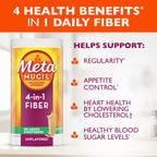 Metamucil, Daily Psyllium Husk Powder Supplement, Sugar-Free Powder, 4-in-1 Fiber for Digestive Health, No Added Sweetener, 114 teaspoons