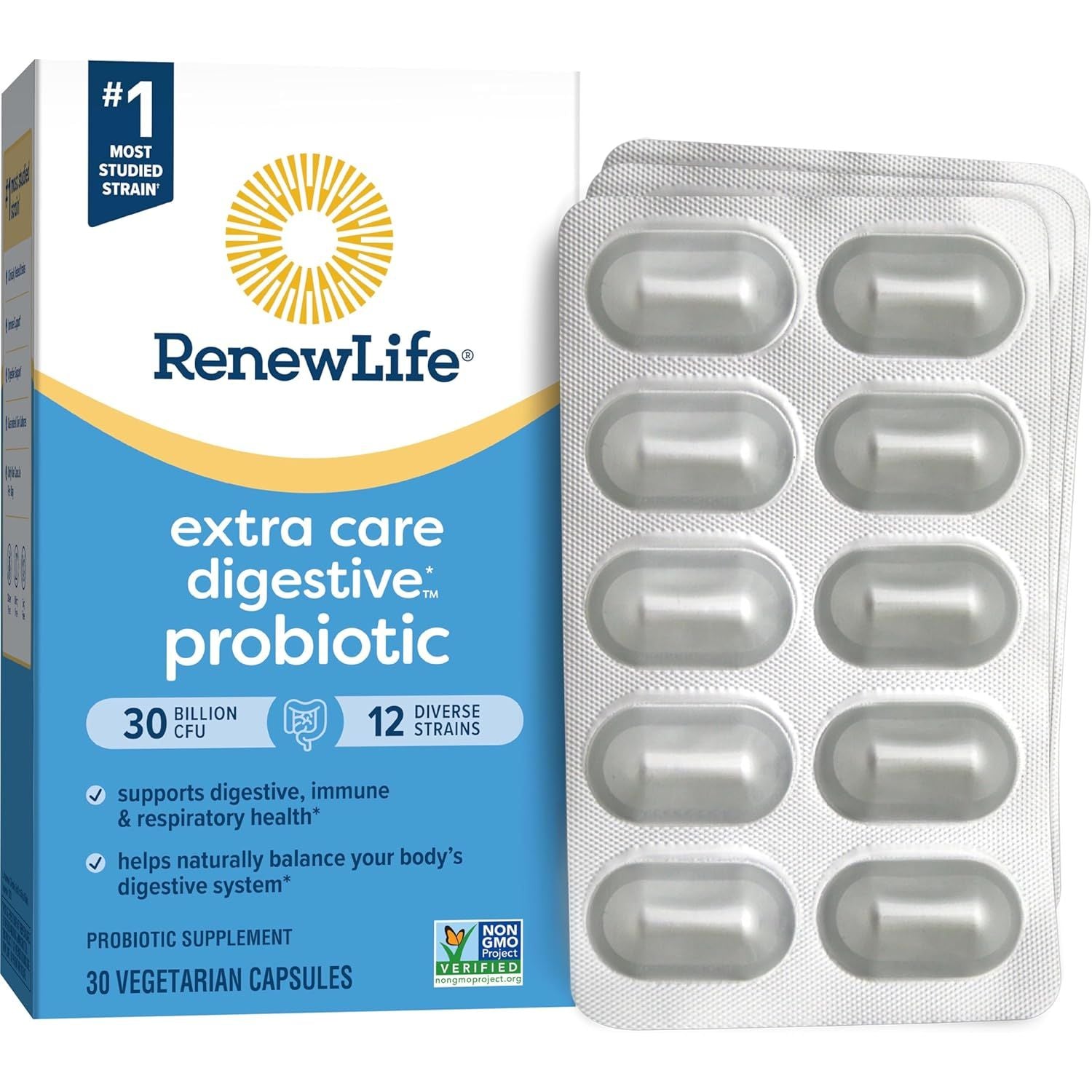 Buy now RenewLife Extra Care Ultimate FLORA Probiotic, 60 capsules 30 Count (Pack of 1) 30 Billion CFU Go-Pack at indiglob india