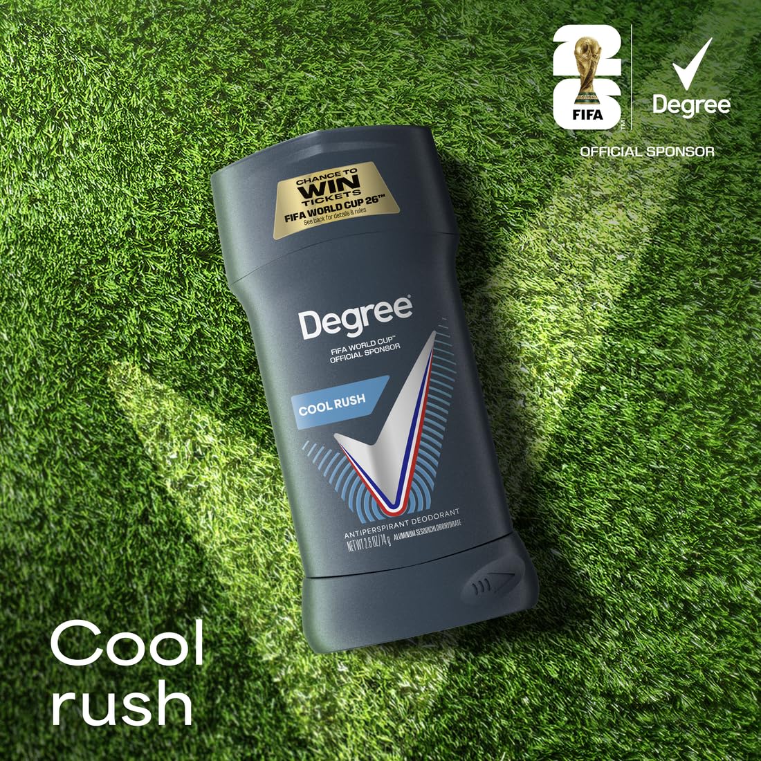 Degree Men Advanced Antiperspirant Cool Rush Sweat and Odor 4 Count 2.6 oz | 72-Hour Sweat and Odor Protection For Men With MotionSense Technology