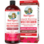 MARYRUTH'S Liquid Morning Multivitamin for Women, Men & Kids, 32 Servings | Vitamin A C D E B6 B12 Biotin Zinc, Beauty, Vegan, Non-GMO, Gluten Free