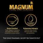 Buy now Trojan Magnum Thin Large Size Lubricated Condoms - 12 Count (Pack of 1) at indiglob india