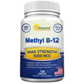 Vitamin B12 - 5000 MCG Supplement with Methylcobalamin (Methyl B-12) - 120 | Max Strength B12 Vitamins - 120 Tablets - Methylated Vit B 12 Support for Men & Women - Help Boost Energy & Brain Health
