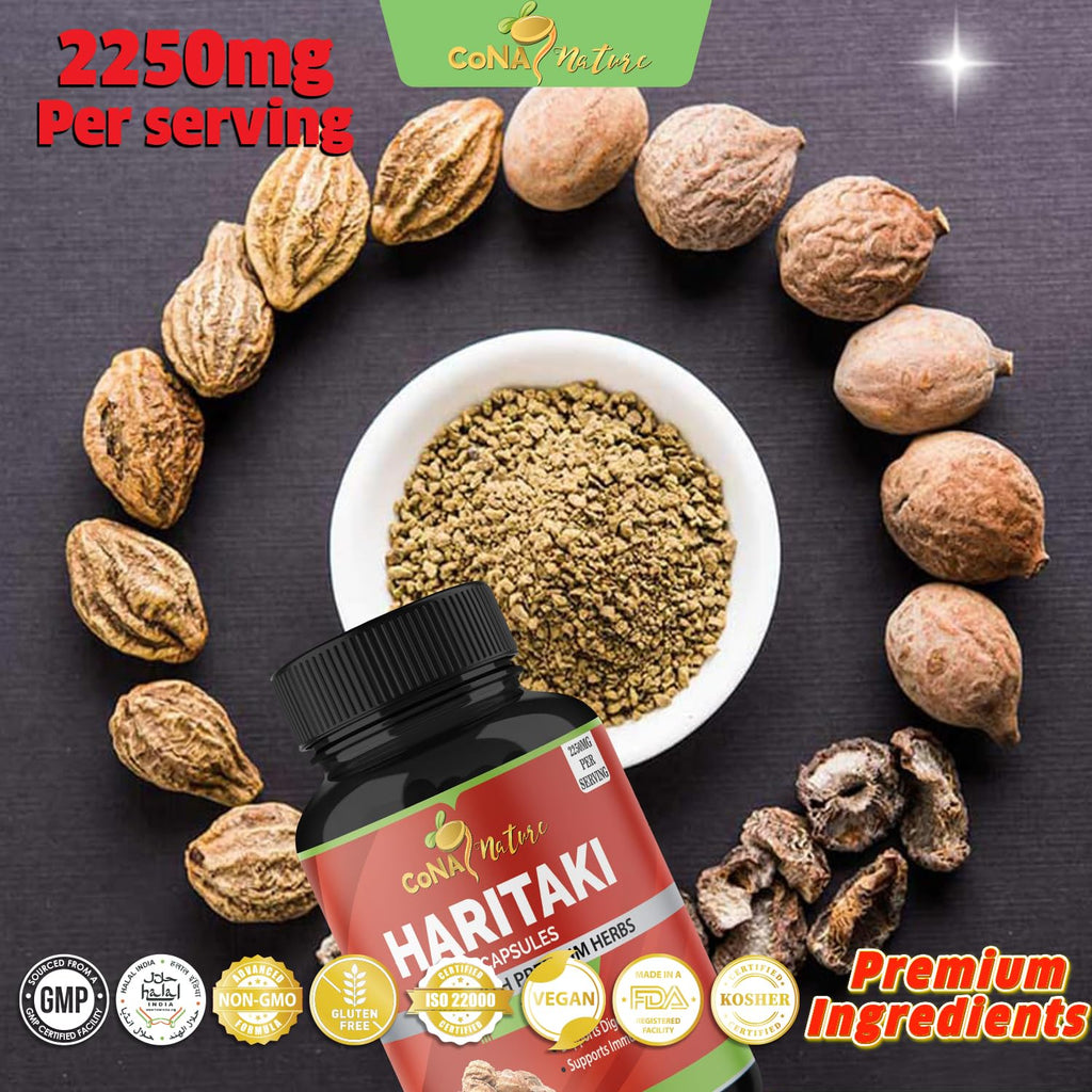 Organic India Haritaki Capsules 2250MG, Rejuvenation, Improving Digestion, Maintains Regularity | Non-GMO Vegan Gluten-Free Herbs and Supplements, 120 Caps