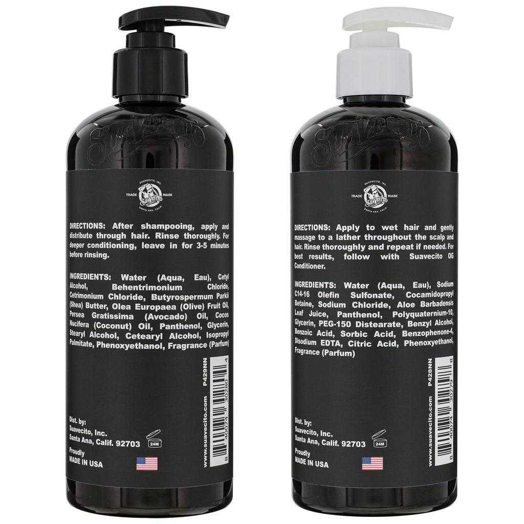 OG Shampoo & Conditioner Set 16 oz Pump Bottle with Provitamin B5, Natural Oils To Fortify & Restore Damaged Hair, Gently Cleanses Conditions Soothes & Hydrates, Sulfate Free Works On All Hair Types